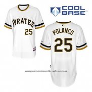 Camiseta Beisbol Hombre Pittsburgh Pirates Gregory Polanco 25 Blanco Cool Base
