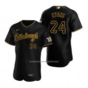 Camiseta Beisbol Hombre Pittsburgh Pirates Phillip Evans Autentico Alterno Negro