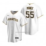 Camiseta Beisbol Hombre Pittsburgh Pirates Roberto Perez Replica Primera Blanco
