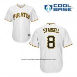 Camiseta Beisbol Hombre Pittsburgh Pirates Willie Stargell 8 Blanco Primera Cool Base