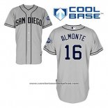 Camiseta Beisbol Hombre San Diego Padres Abraham Almonte 16 Gris Cool Base