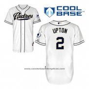 Camiseta Beisbol Hombre San Diego Padres B.j. Upton 2 Blanco Primera Cool Base