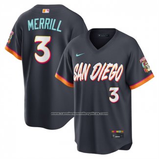 Camiseta Beisbol Hombre San Diego Padres Jackson Merrill City Connect 2026 Stadium Negro