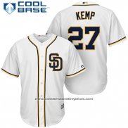 Camiseta Beisbol Hombre San Diego Padres Matt Kemp Blanco Cool Base Jugador