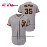 Camiseta Beisbol Hombre San Francisco Giants Brandon Crawford Autentico Flex Base Gris