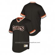 Camiseta Beisbol Hombre San Francisco Giants Cooperstown Collection Mesh Wordmark V-Neck Negro