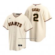 Camiseta Beisbol Hombre San Francisco Giants Curt Casali Replica Primera Crema