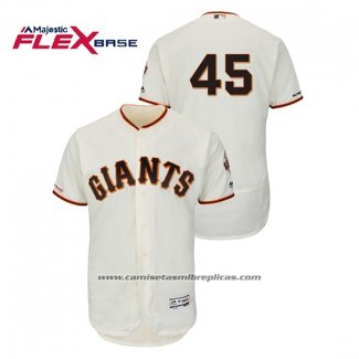 Camiseta Beisbol Hombre San Francisco Giants Derek Holland Autentico Flex Base Crema