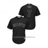 Camiseta Beisbol Hombre San Francisco Giants Donovan Solano 2019 Players Weekend Replica Negro