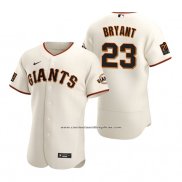 Camiseta Beisbol Hombre San Francisco Giants Kris Bryant Autentico Primera Crema