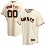 Camiseta Beisbol Hombre San Francisco Giants Primera Pick-A-Player Retired Roster Replica Crema
