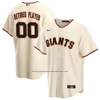 Camiseta Beisbol Hombre San Francisco Giants Primera Pick-A-Player Retired Roster Replica Crema