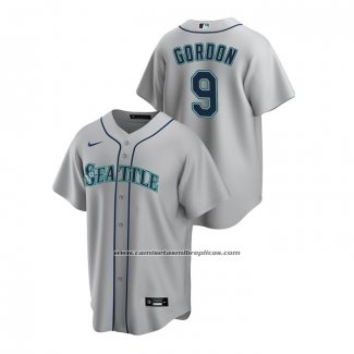 Camiseta Beisbol Hombre Seattle Mariners Dee Gordon Replica Road Gris