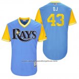 Camiseta Beisbol Hombre Tampa Bay Rays 2017 Little League World Series Dan Jennings Azul