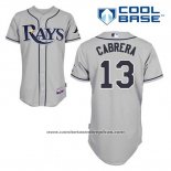 Camiseta Beisbol Hombre Tampa Bay Rays Asdrubal Cabrera 13 Gris Cool Base