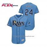 Camiseta Beisbol Hombre Tampa Bay Rays Avisail Garcia 150th Aniversario Patch Autentico Flex Base Azul1