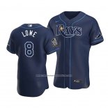 Camiseta Beisbol Hombre Tampa Bay Rays Brandon Lowe Autentico Alterno 2020 Azul