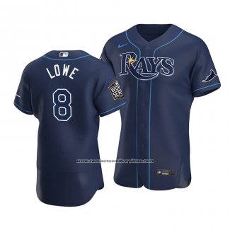 Camiseta Beisbol Hombre Tampa Bay Rays Brandon Lowe Autentico Alterno 2020 Azul