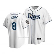 Camiseta Beisbol Hombre Tampa Bay Rays Brandon Lowe Replica Primera 2020 Blanco