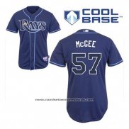 Camiseta Beisbol Hombre Tampa Bay Rays Jake Mcgee 57 Alterno Cool Base Azul