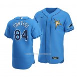 Camiseta Beisbol Hombre Tampa Bay Rays John Curtiss Alterno Autentico 2020 Azul2