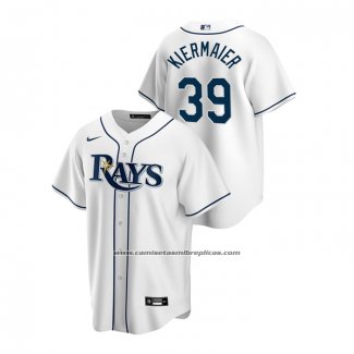 Camiseta Beisbol Hombre Tampa Bay Rays Kevin Kiermaier Replica Primera Blanco