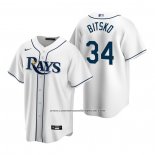 Camiseta Beisbol Hombre Tampa Bay Rays Nick Bitsko Replica 2020 Blanco