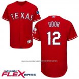 Camiseta Beisbol Hombre Texas Rangers 12 Rougned Odor Scarlet Flex Base