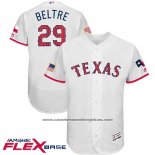 Camiseta Beisbol Hombre Texas Rangers 2017 Estrellas y Rayas Adrian Beltre Blanco Flex Base