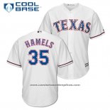 Camiseta Beisbol Hombre Texas Rangers Blanco Cole Hamels Cool Base