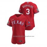 Camiseta Beisbol Hombre Texas Rangers Delino Deshields Autentico 2020 Alterno Rojo