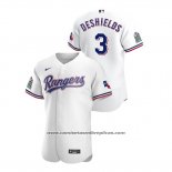 Camiseta Beisbol Hombre Texas Rangers Delino Deshields Autentico 2020 Primera Blanco