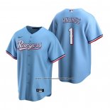 Camiseta Beisbol Hombre Texas Rangers Elvis Andrus Alterno Replica Azul