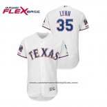 Camiseta Beisbol Hombre Texas Rangers Lance Lynn Flex Base Autentico Collezione Blanco