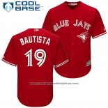 Camiseta Beisbol Hombre Toronto Blue Jays 19 Jose Bautista Rojo2017 Cool Base