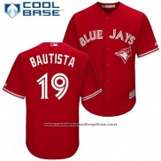 Camiseta Beisbol Hombre Toronto Blue Jays 19 Jose Bautista Rojo2017 Cool Base