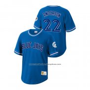 Camiseta Beisbol Hombre Toronto Blue Jays Chase Anderson Cooperstown Collection Azul