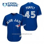 Camiseta Beisbol Hombre Toronto Blue Jays Dalton Pompey 45 Azul Alterno Cool Base