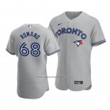 Camiseta Beisbol Hombre Toronto Blue Jays Jordan Romano Autentico Road Gris