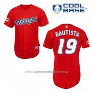 Camiseta Beisbol Hombre Toronto Blue Jays Jose Bautista 19 Rojo Cool Base