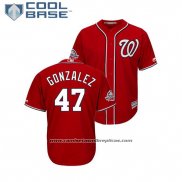 Camiseta Beisbol Hombre Washington Nationals Gio Gonzalez 2018 All Star Cool Base Scarlet