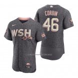Camiseta Beisbol Hombre Washington Nationals Patrick Corbin 2022 City Connect Autentico Gris