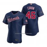 Camiseta Beisbol Hombre Washington Nationals Patrick Corbin Autentico Replica Azul