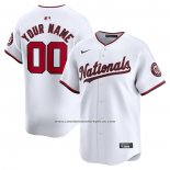 Camiseta Beisbol Hombre Washington Nationals Primera Limited Personalizada Blanco