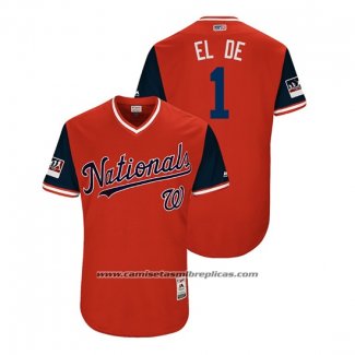 Camiseta Beisbol Hombre Washington Nationals Wilmer Difo 2018 LLWS Players Weekend El De Rojo