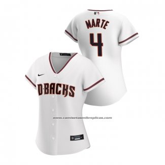 Camiseta Beisbol Mujer Arizona Diamondbacks Ketel Marte 2020 Replica Primera Blanco