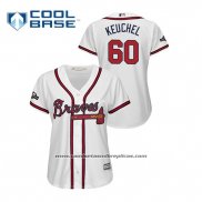 Camiseta Beisbol Mujer Atlanta Braves Dallas Keuchel 2019 Postemporada Cool Base Blanco