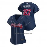 Camiseta Beisbol Mujer Atlanta Braves Fred Mcgriff Replica 2020 Alterno Azul