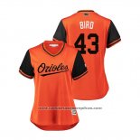 Camiseta Beisbol Mujer Baltimore Orioles Mike Wright Jr. 2018 LLWS Players Weekend Bird Orange