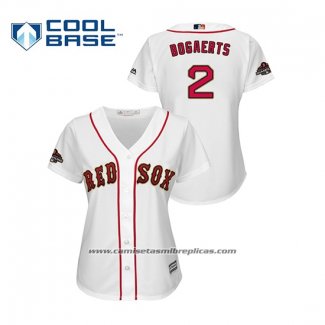 Camiseta Beisbol Mujer Boston Red Sox Xander Bogaerts 2019 Gold Program Cool Base Blanco